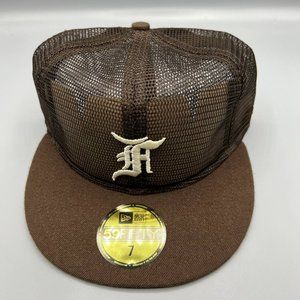 Fear of God 7-7 5/8,8 59Fifty New Era Mesh Hat Fitted Cap Brown Men FOG Jordan